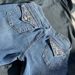 Y2K LA idol jeans Bootcut with Jems ✨